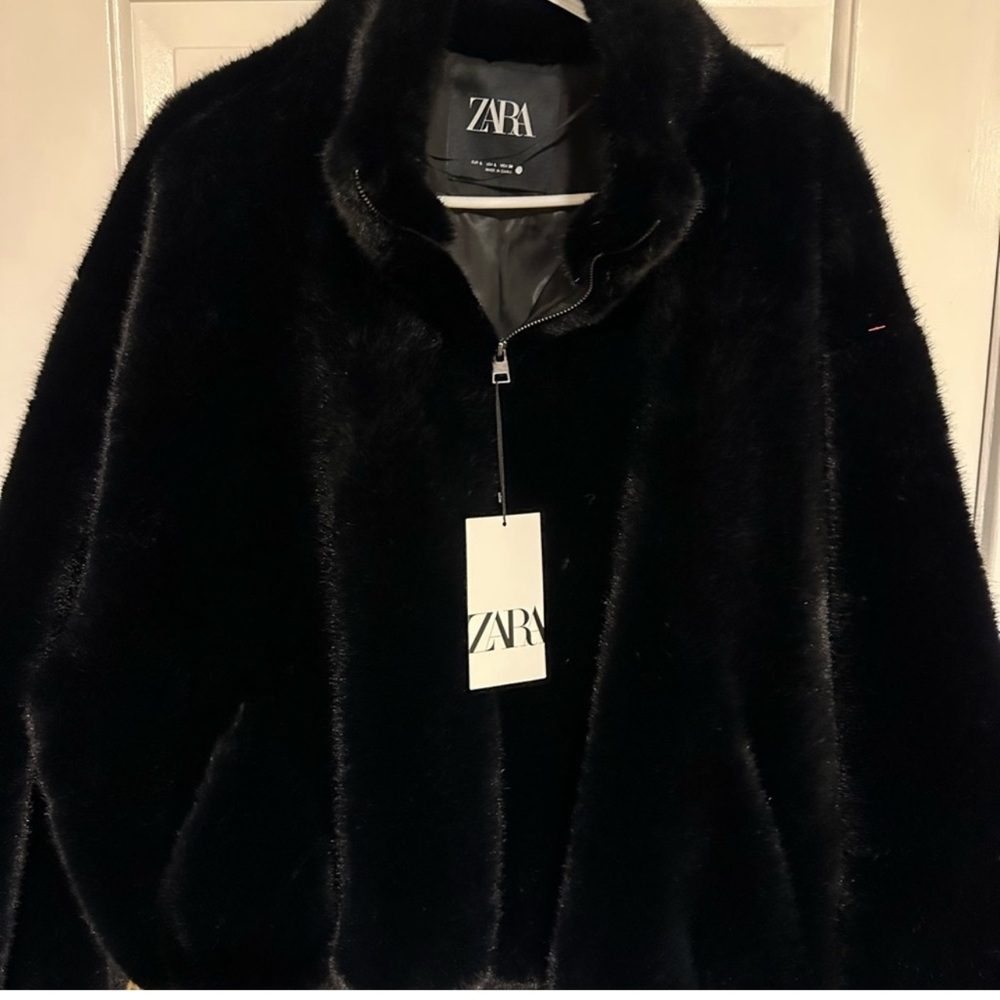 ZARA Faux Fur Jacket - Picture 8 of 12